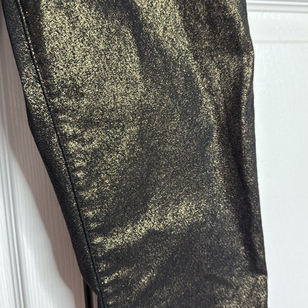 Frame Black and Gold Women's Jeans Le high Skinny Size 27 - Picture 2 of 9